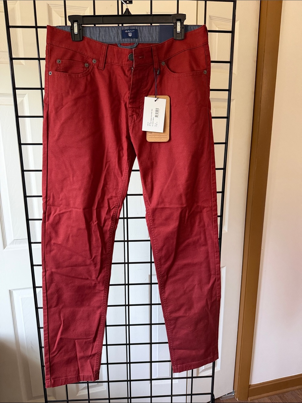 Gant Men's Slim Tapered Tech Prep Chinos in Burnt Henna